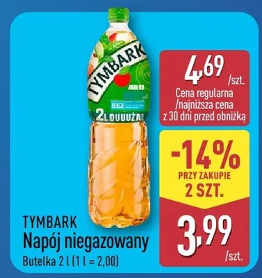 Napój niegazowany Tymbark promocja w Aldi