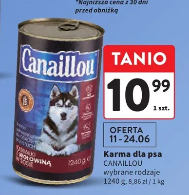Karma dla psa Canaillou promocja w Intermarche