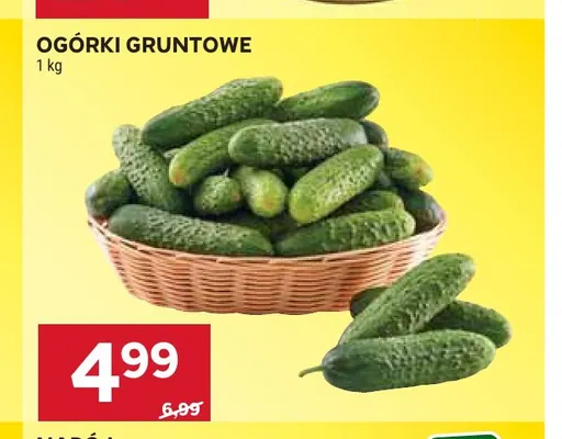 Ogórki gruntowe promocja w Stokrotka