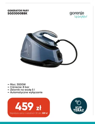Generator pary Gorenje promocja w Max Elektro