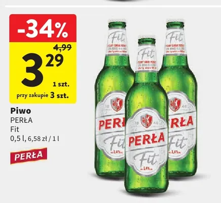 Piwo Perła Fit promocja w Intermarche