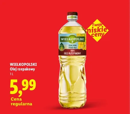 Olej rzepakowy Wielkopolski promocja w Lidl