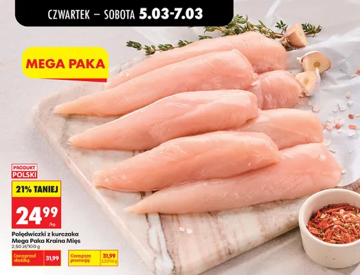 Polędwiczki z kurczaka Mega Paka promocja w Biedronka