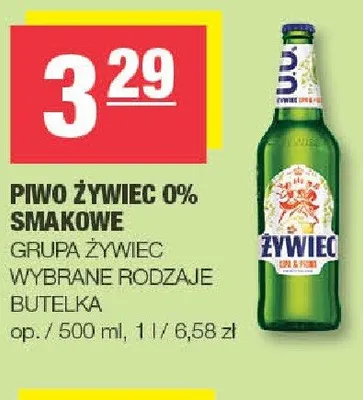 Piwo bezalkoholowe Żywiec 0% Smakowe butelka promocja w SPAR