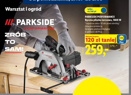 Ręczna pilarka tarczowa Parkside Performance promocja