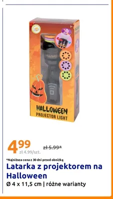 Latarka z projektorem na Halloween promocja w Action
