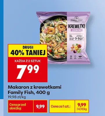 Makaron z krewetkami Family Fish promocja w Biedronka