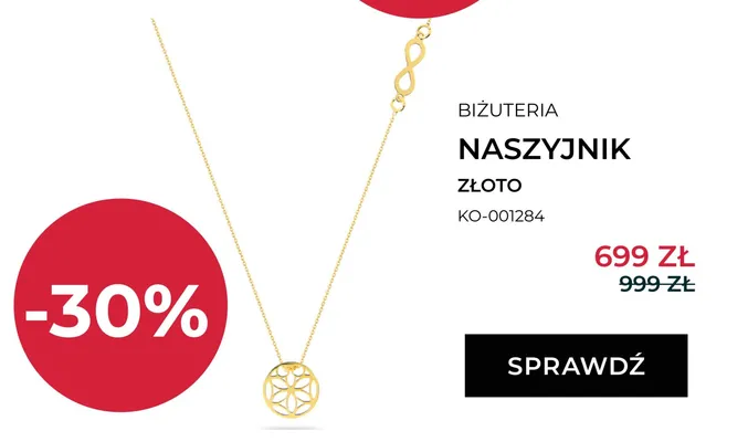 Naszyjnik złoty Briju KO-001284 promocja w Briju