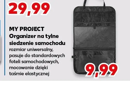 Organizer na tylne siedzenie samochodu My Project promocja w Kaufland