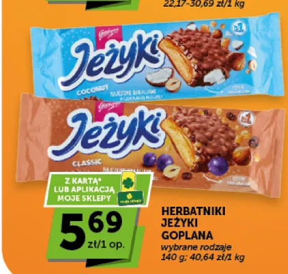 Herbatniki Jeżyki Goplana Coconut promocja w Groszek