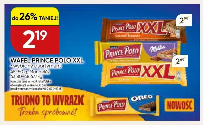 Wafel Prince Polo XXL promocja w Chata Polska