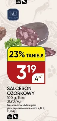 Salceson ozorkowy Tako promocja w Chata Polska