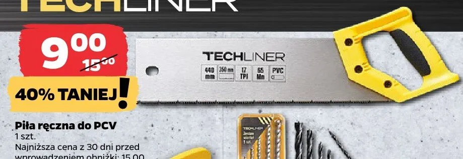 Piła ręczna do PCV Techliner promocja w Netto