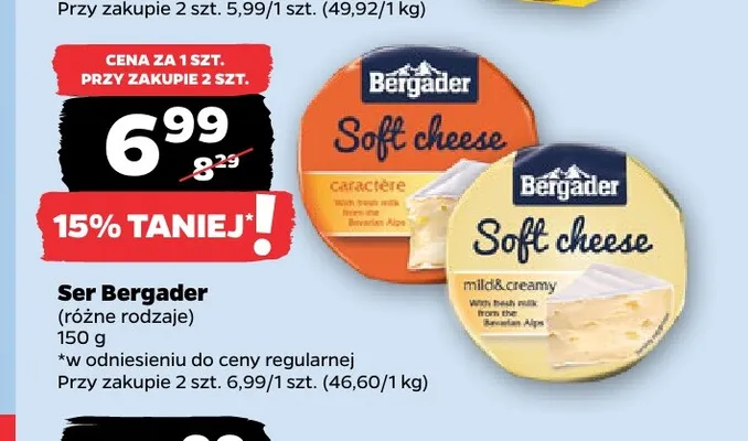 Ser Bergader Mild & Creamy promocja w Netto