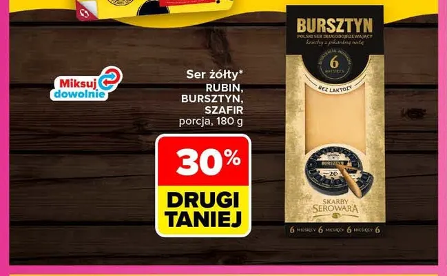 Ser żółty porcja Szafir Skarby Serowara promocja w Carrefour
