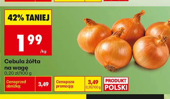 Cebula żółta promocja w Biedronka