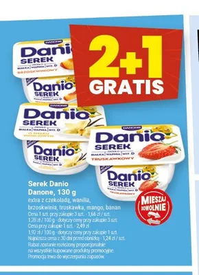 Serek homogenizowany Danio waniliowy promocja w Twój Market