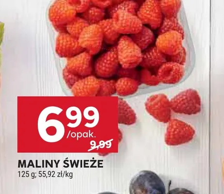 Maliny świeże promocja w Stokrotka