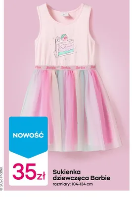 Sukienka dziewczęca Barbie promocja w Pepco