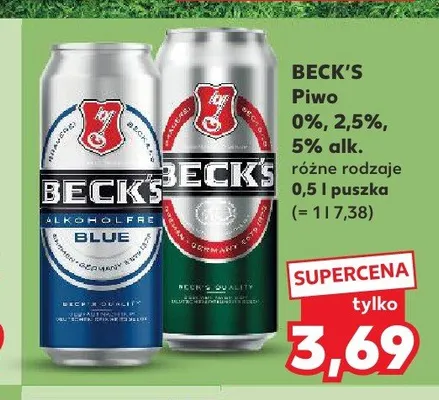 Piwo Beck's 5% promocja w Kaufland