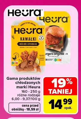 Gama produktów chłodzonych Heura promocja w Carrefour Market