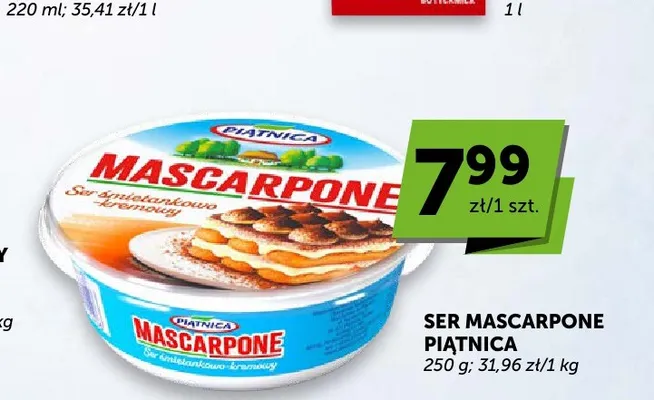Ser Mascarpone Piątnica promocja w Euro Sklep