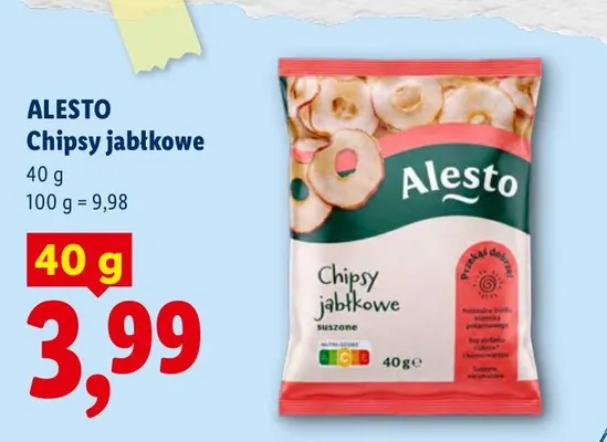 Chipsy jabłkowe Alesto promocja w Lidl
