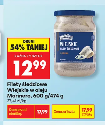 Filety śledziowe Wiejskie w oleju Marinero promocja w Biedronka