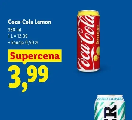 Napój gazowany Coca-Cola Lemon promocja w Lidl