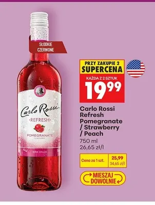 Napój winny Carlo Rossi Refresh Pomegranate promocja w Biedronka