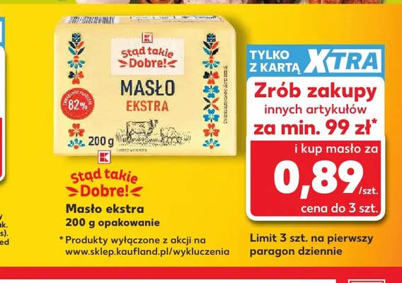 Masło ekstra Stąd Takie Dobre! promocja w Kaufland