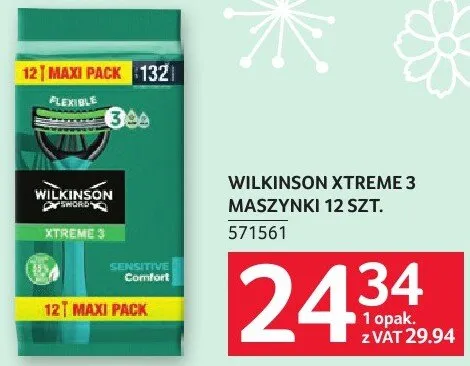 Maszynki WILKINSON Xtreme 3 12 szt. promocja w Selgros