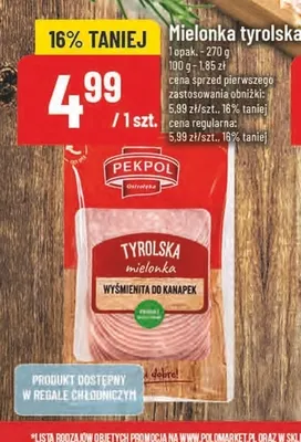 Mielonka tyrolska Pekpol promocja w POLOmarket