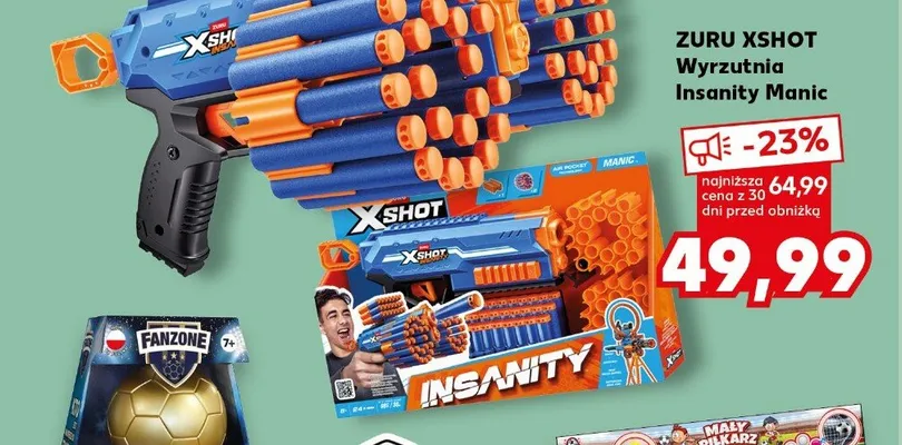 Wyrzutnia ZURU XSHOT Insanity Manic promocja w Kaufland