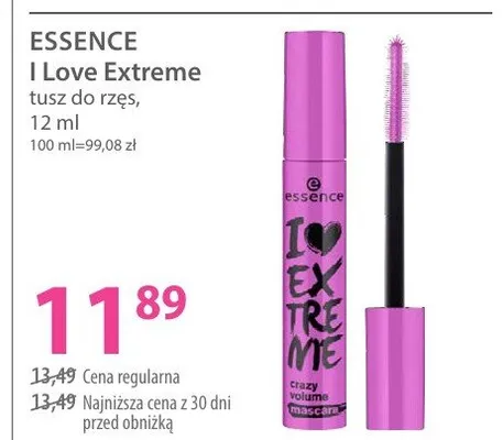 Tusz do rzęs Essence I Love Extreme promocja w Hebe