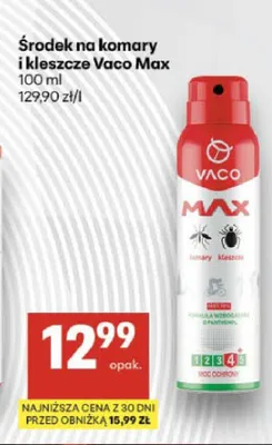 Środek na komary i kleszcze Vaco Max promocja w Delikatesy Centrum