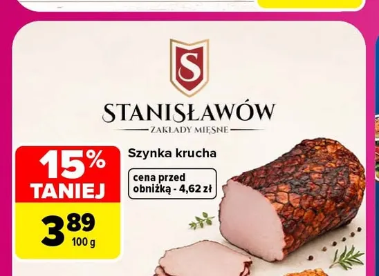 Szynka krucha Stanisławów promocja w Carrefour Market