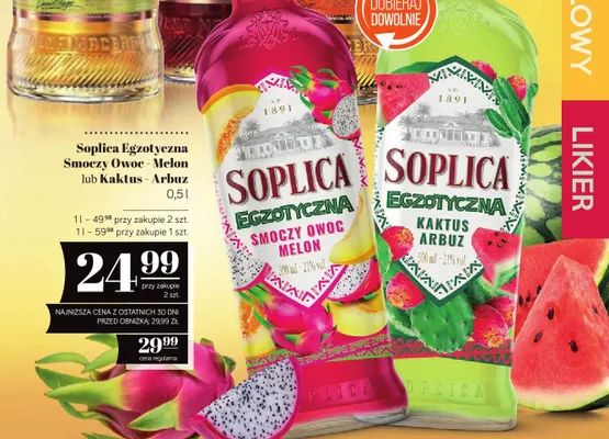 Likier Soplica Egzotyczna Smoczy Owoc - Melon promocja w POLOmarket