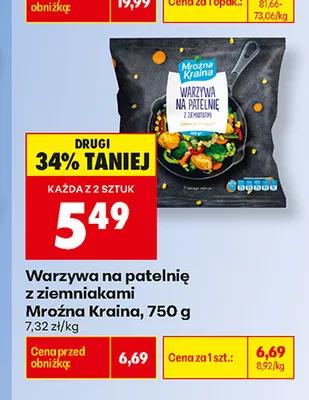 Warzywa na patelnię z ziemniakami Mroźna Kraina promocja w Biedronka