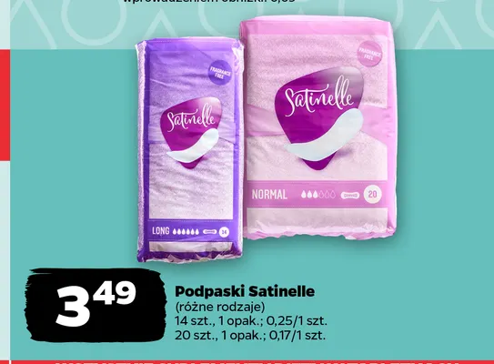 Podpaski Satinelle Normal promocja w Netto