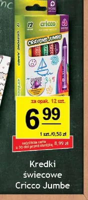 Kredki świecowe Cricco Jumbo 12-pak promocja w Gram Market