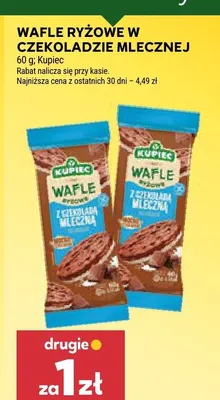 Wafle ryżowe w czekoladzie mlecznej Kupiec promocja w Stokrotka