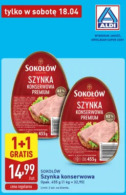 Szynka konserwowa Premium promocja w Aldi