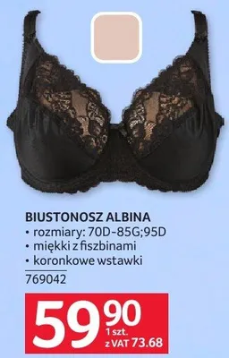 Biustonosz Albina, rozmiary 70D-85G/95D promocja w Selgros