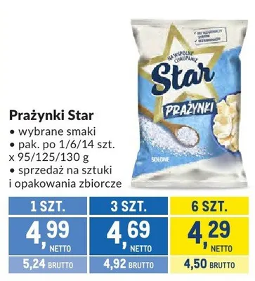 Prażynki Star pełne smaku promocja w Makro