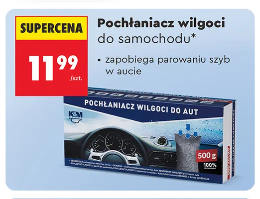Pochłaniacz wilgoci do samochodu K & M promocja w Biedronka