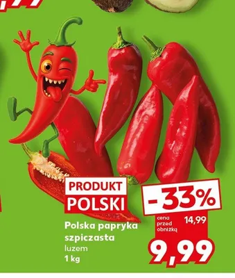 Papryka szpiczasta polska luzem promocja w Kaufland