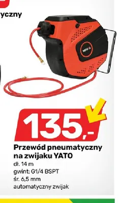 Przewód pneumatyczny na zwijaku Yato promocja w Bricomarche