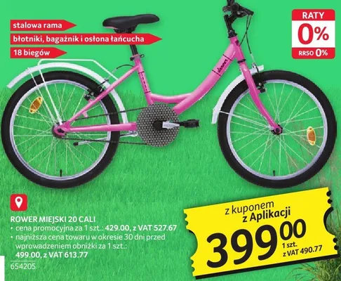 Rower miejski 20 CALI promocja w Selgros