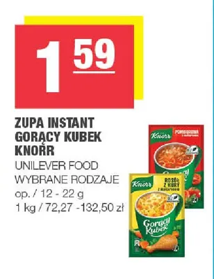 Zupa instant Gorący Kubek Knorr promocja w SPAR